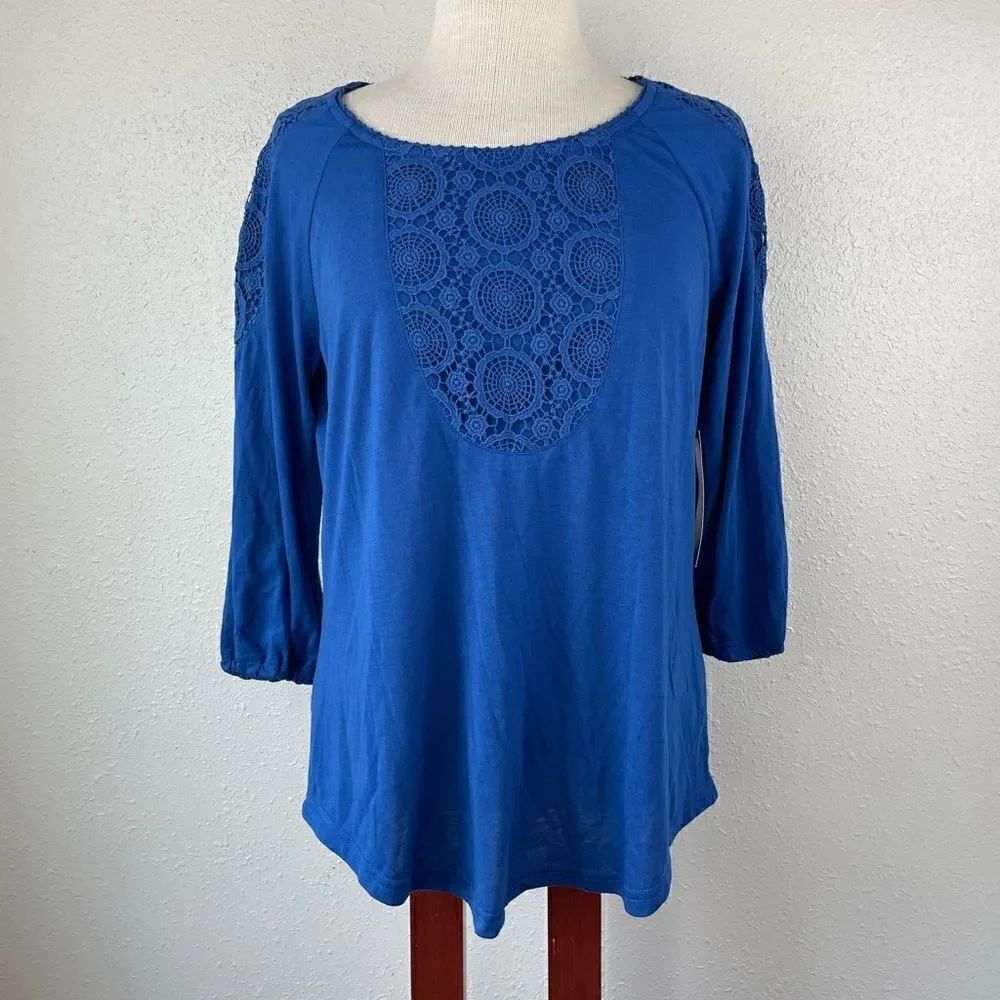 NWT Passports Long Sleeve Top Size M